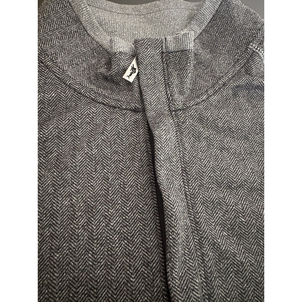 Tommy Bahama Sweater Mens Large Gray 1/4 Zip Mock Neck Relaxed Knit Cotton - Picture 6 of 12